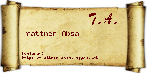 Trattner Absa névjegykártya